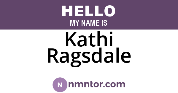Kathi Ragsdale