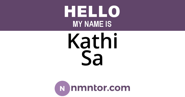Kathi Sa
