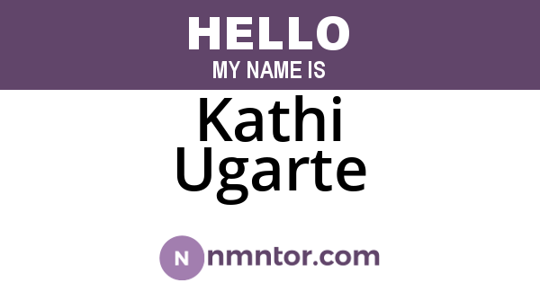 Kathi Ugarte