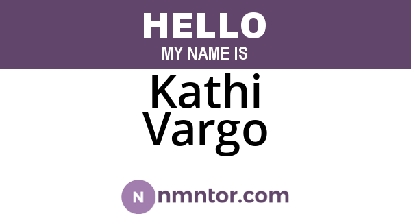 Kathi Vargo