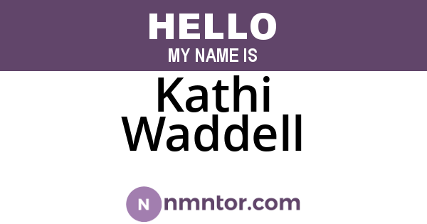 Kathi Waddell