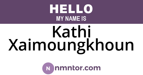 Kathi Xaimoungkhoun