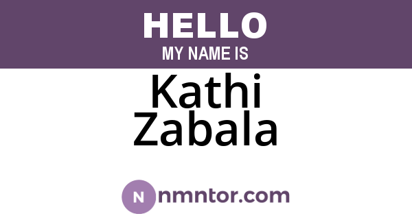 Kathi Zabala