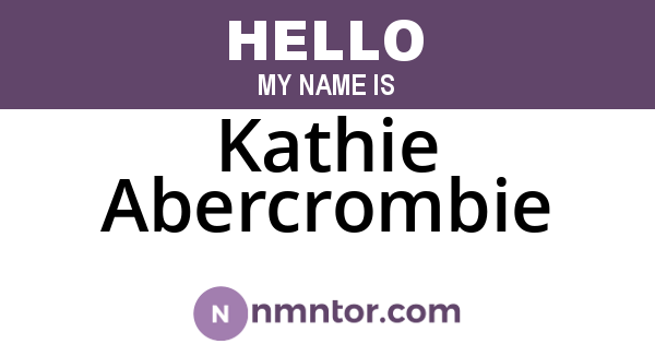 Kathie Abercrombie