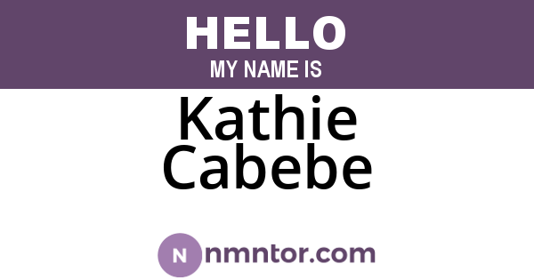 Kathie Cabebe