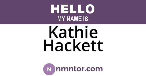 Kathie Hackett