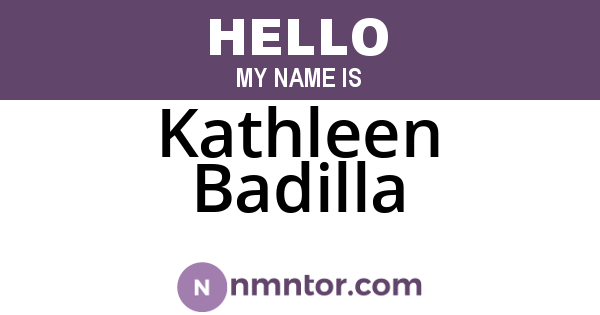 Kathleen Badilla