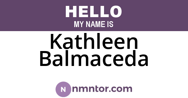 Kathleen Balmaceda