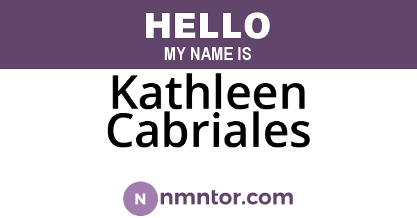 Kathleen Cabriales