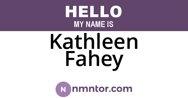 Kathleen Fahey