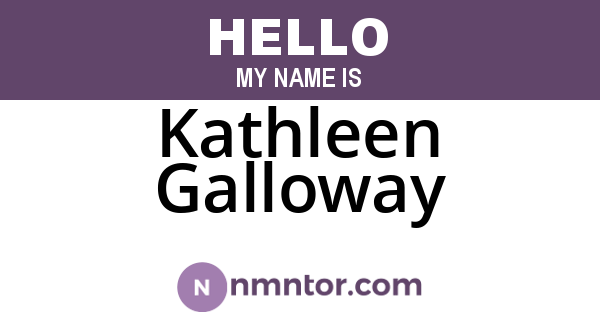 Kathleen Galloway
