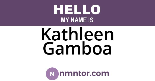 Kathleen Gamboa