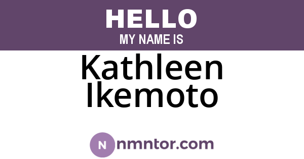 Kathleen Ikemoto