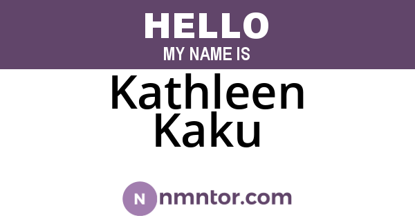 Kathleen Kaku