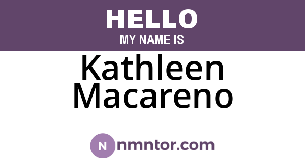 Kathleen Macareno