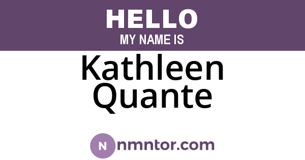 Kathleen Quante