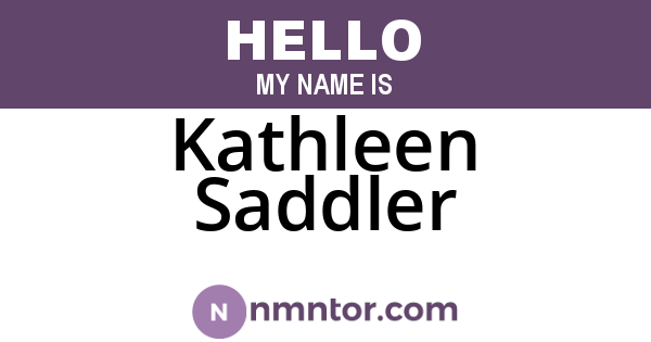Kathleen Saddler