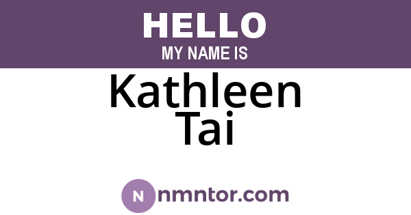 Kathleen Tai