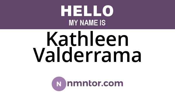 Kathleen Valderrama
