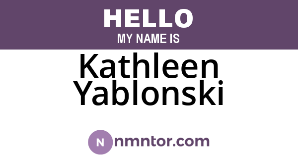 Kathleen Yablonski