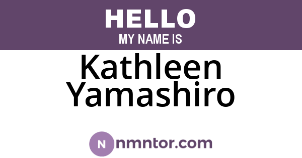 Kathleen Yamashiro