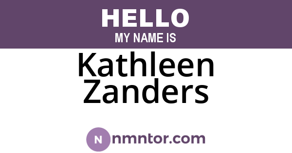 Kathleen Zanders