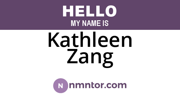 Kathleen Zang