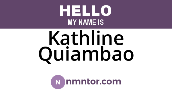 Kathline Quiambao