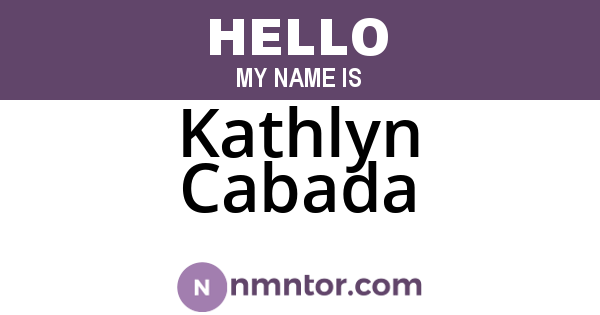 Kathlyn Cabada