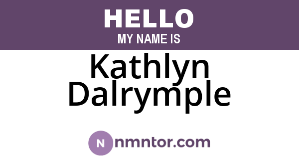 Kathlyn Dalrymple