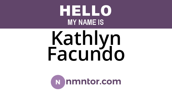 Kathlyn Facundo