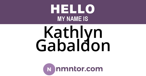 Kathlyn Gabaldon