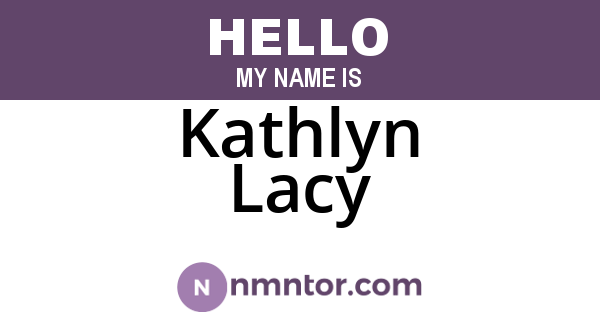 Kathlyn Lacy