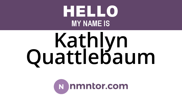 Kathlyn Quattlebaum