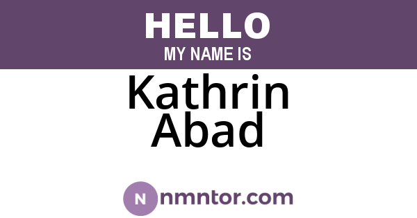 Kathrin Abad