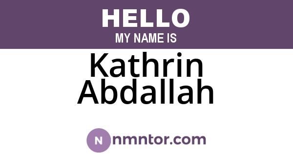 Kathrin Abdallah