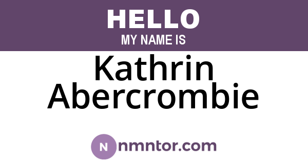 Kathrin Abercrombie