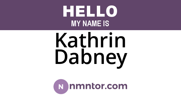 Kathrin Dabney