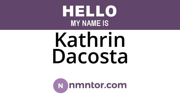 Kathrin Dacosta