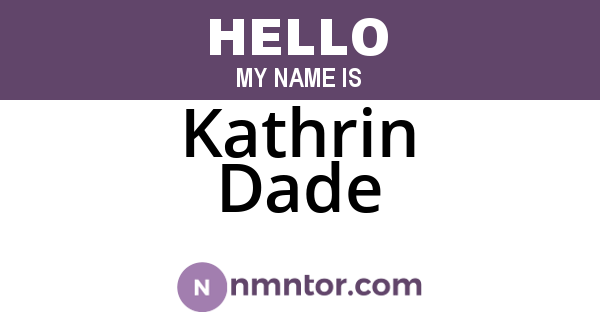 Kathrin Dade