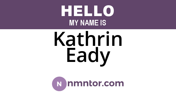 Kathrin Eady