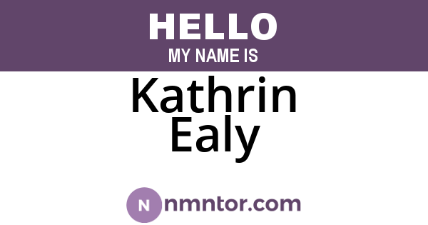 Kathrin Ealy