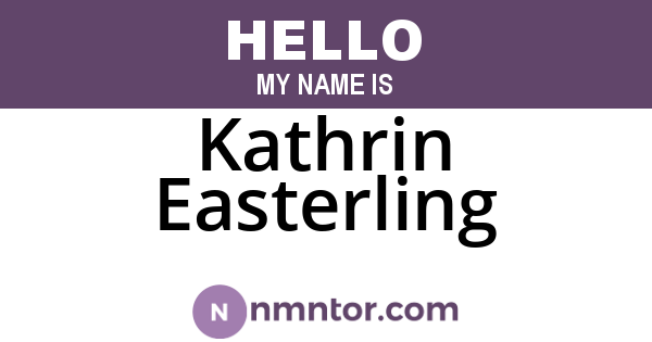 Kathrin Easterling