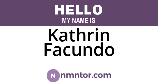 Kathrin Facundo