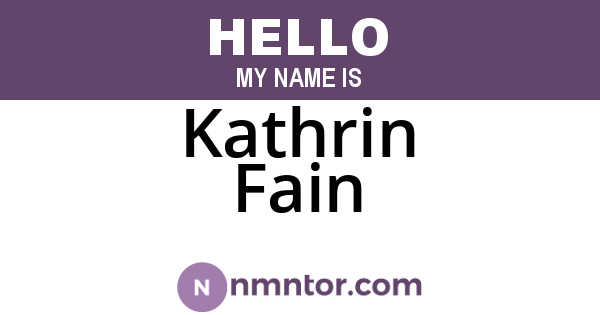Kathrin Fain