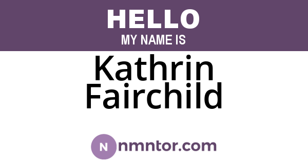 Kathrin Fairchild