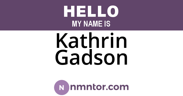 Kathrin Gadson
