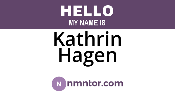 Kathrin Hagen