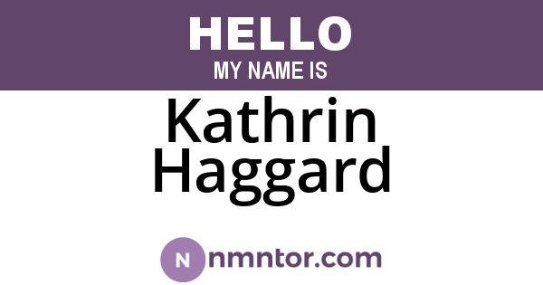 Kathrin Haggard