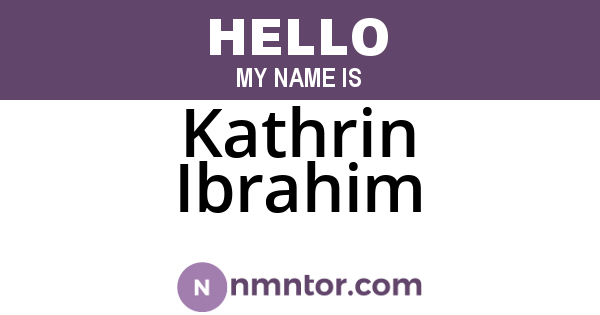 Kathrin Ibrahim